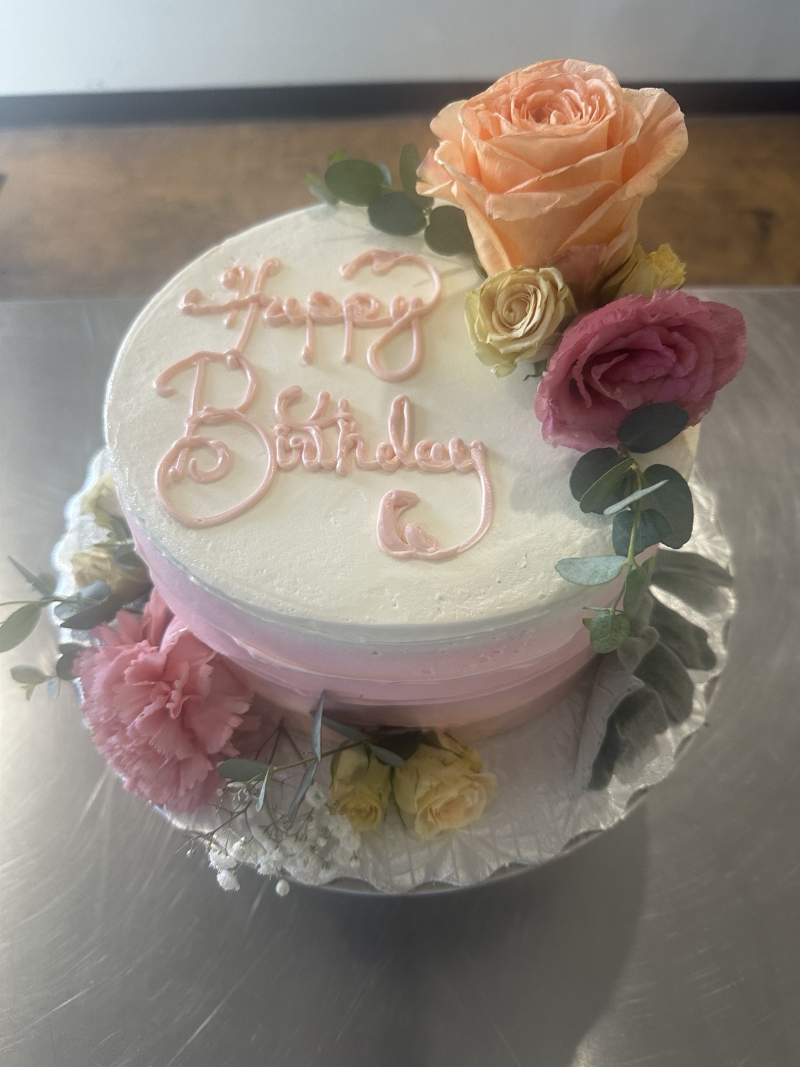 Luxury birthday cake with European buttercream in Colorado Springs